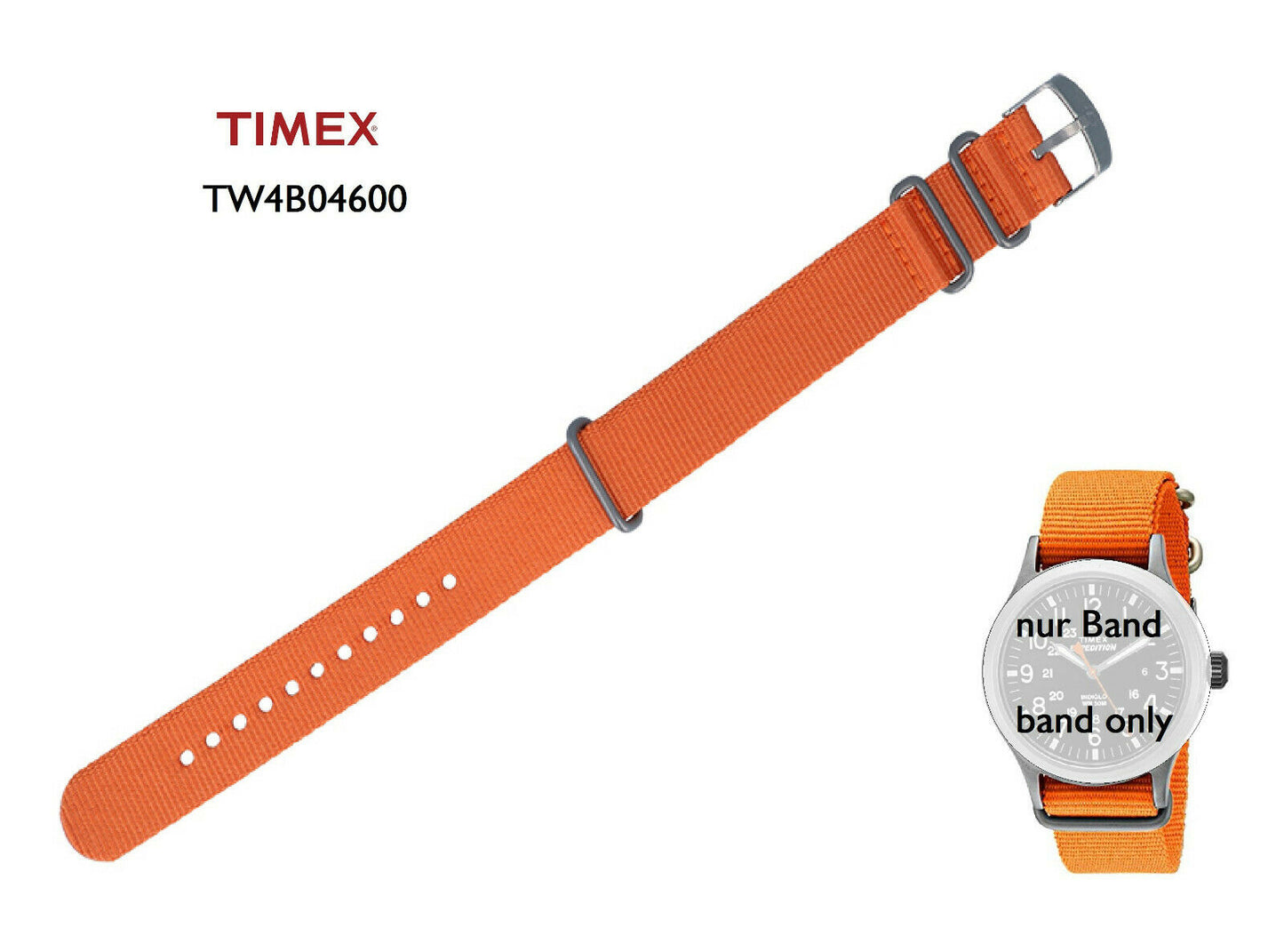 Timex Ersatzarmband TW4B04600 Expedition Scout Ersatzband - 20mm Durchzugsband