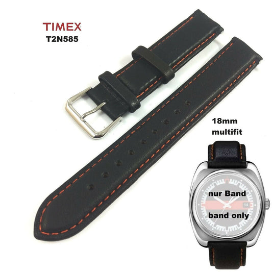 Timex Ersatzarmband T2N585 Originals 18mm Ersatzband Multifit Leder - fit T2N587