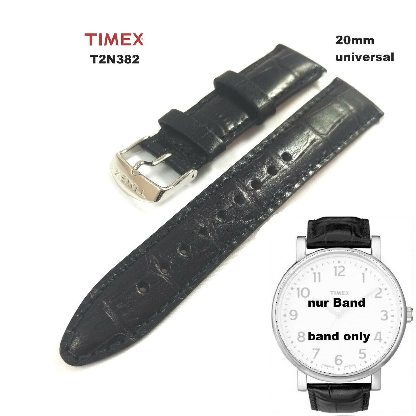 Timex Ersatzarmband T2N382 Easy Reader Originals  - 20mm universal Ersatzband