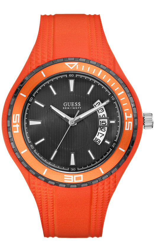 GUESS W95143G5 FIN Herrenuhr Silikonband orange