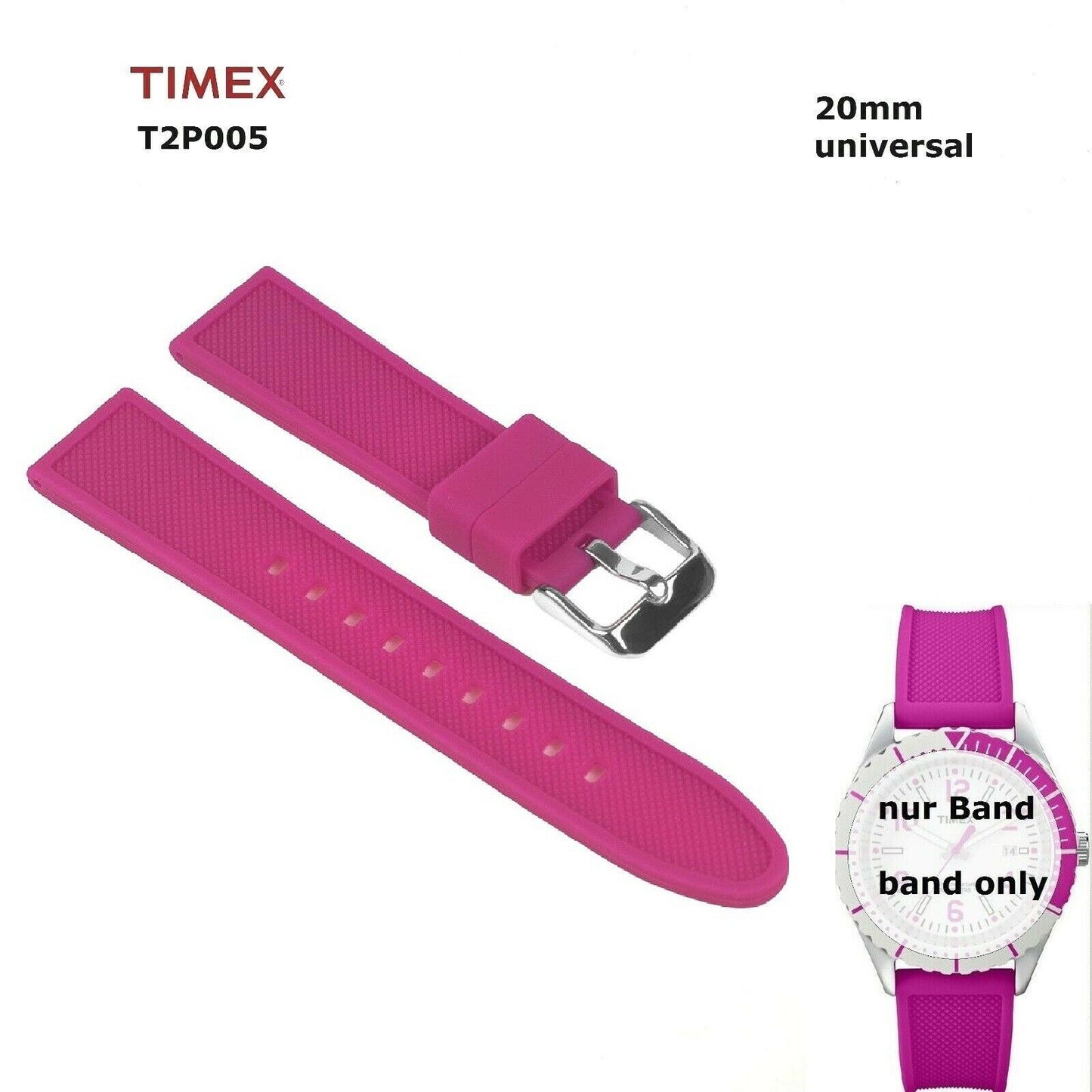 Timex Ersatzarmband T2P005 Originals Modern - 20mm universal multifit Ersatzband