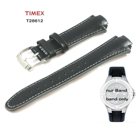 Timex Ersatzarmband T28612 Classic Uhr - Ersatzband Uhrband 12/22mm Leder robust