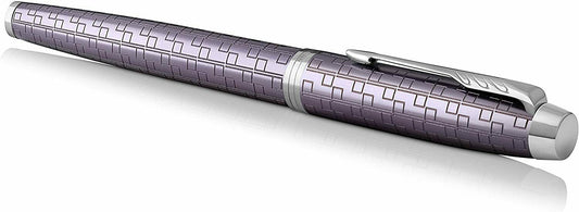 Parker IM Premium Dark Violet Chrome Trim - Füllfederhalter - M - 2x Tinte blau