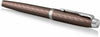 Parker IM Premium Brown Chrome Trim Fountain Pen - Füllfederhalter M, Tinte blau