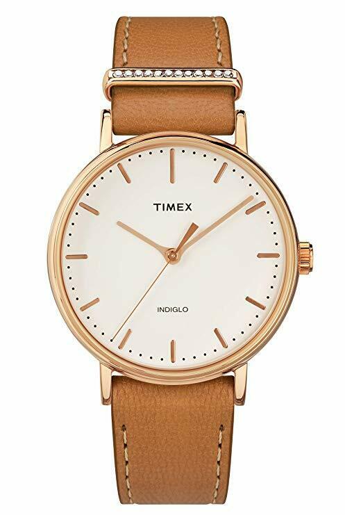 TIMEX Fairfield Crystal Accent TW2R70200 Damen - Lederband - rosegold - Ø37mm