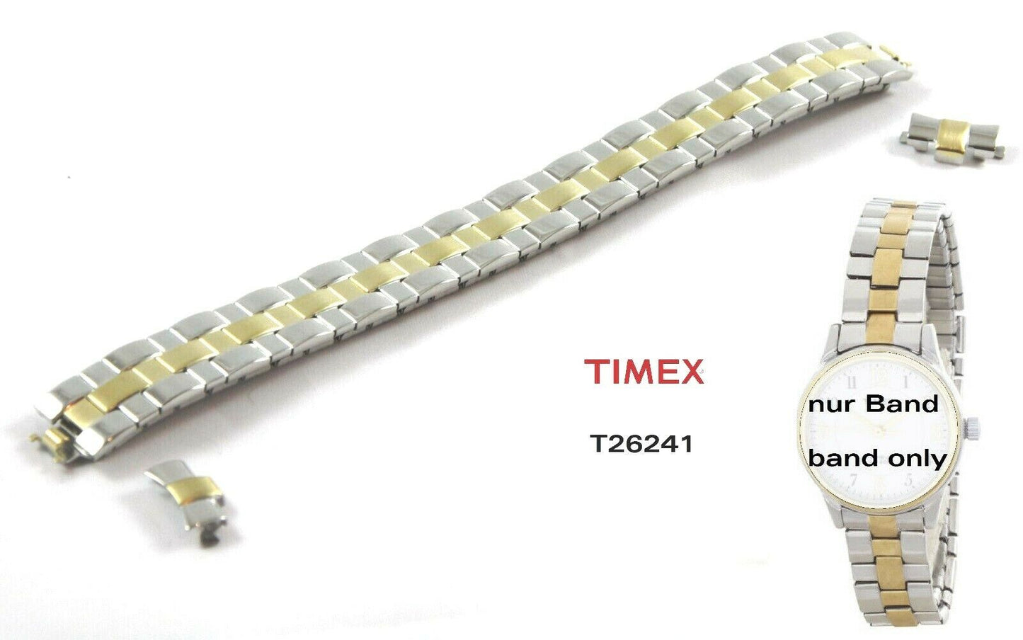 Timex Ersatzarmband T26241 Flexband Strechband Ersatzband - 12 mm - passt T26231