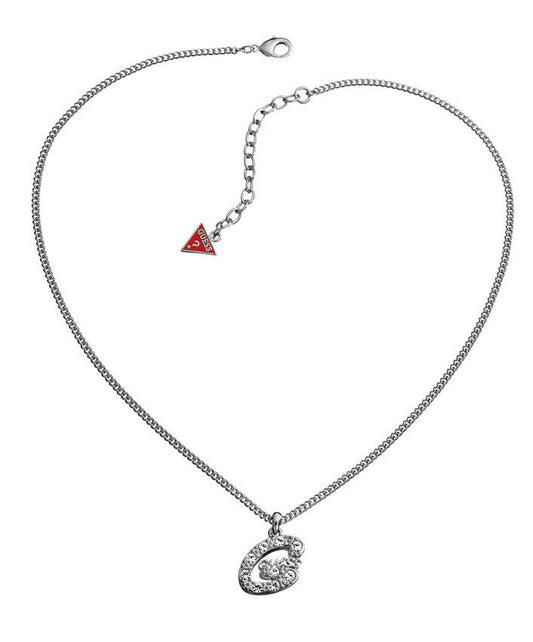 GUESS Halskette / Collier UBN31201 mit Anhänger in G-Form versilbert
