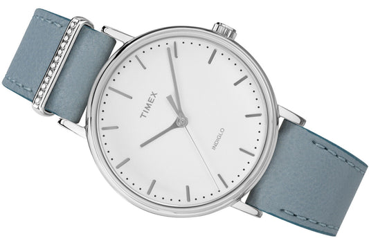 TIMEX Fairfield Crystal Accent TW2R70300 Damen - Lederband - Edelstahl - Ø37mm