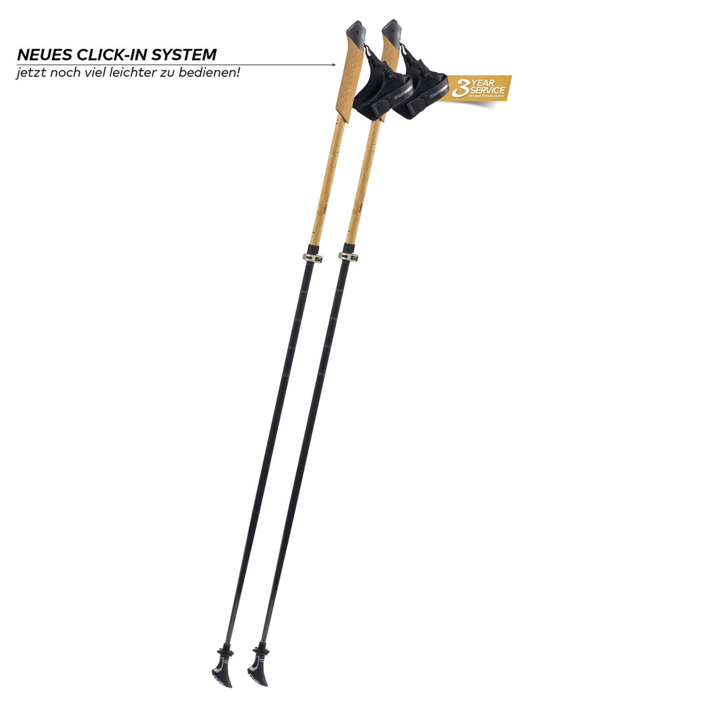Komperdell Nordic Walking Stöcke - Bayamo Powerlock Bamboo Vario - 105-125cm