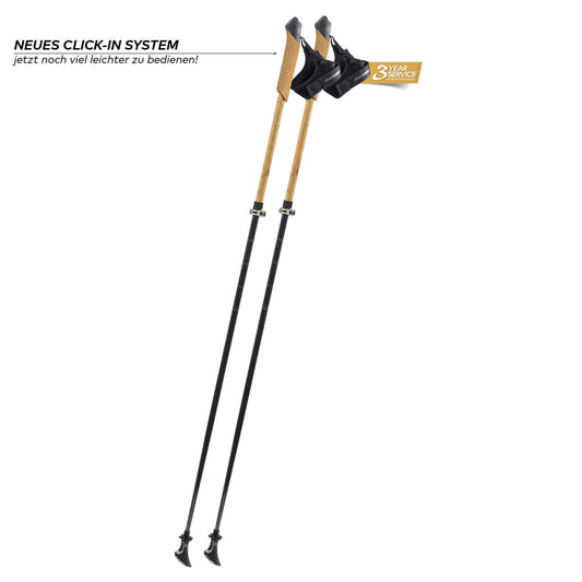 Komperdell Nordic Walking Stöcke - Bayamo Powerlock Bamboo Vario - 105-125cm