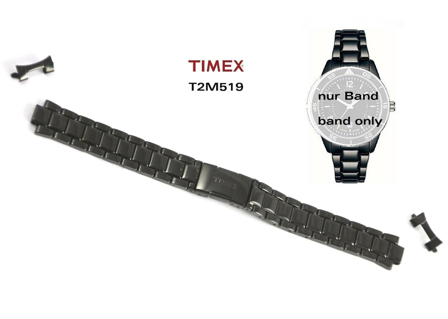 Timex Ersatzarmband T2M519 SL Series Damen - 16mm - passt T2M520 T2M521 T2M522