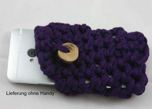 lotte-vogel bag smart phone 7,5x11cm (weiß od. lila) - Made in Germany