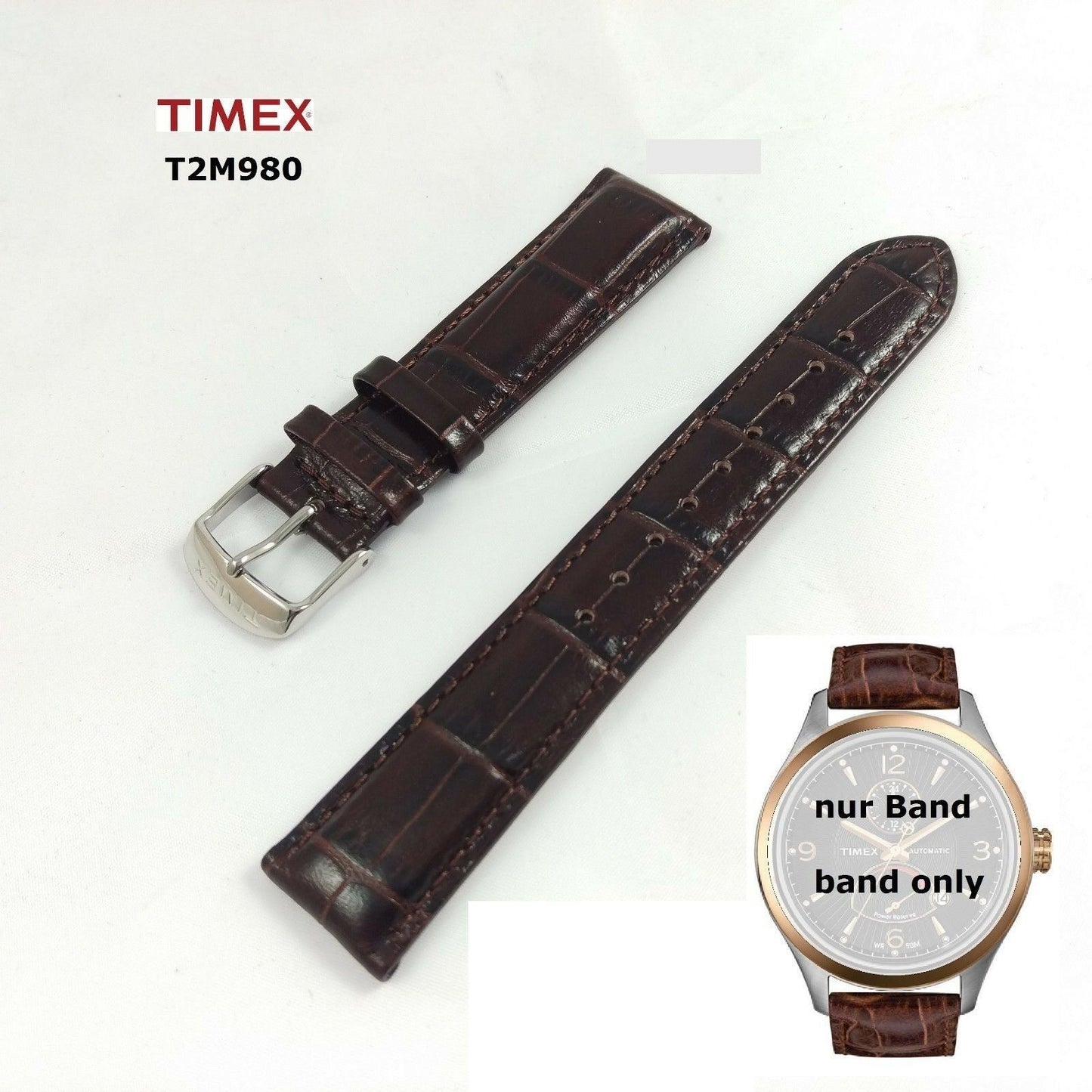 Timex Ersatzarmband T2M980 T-SERIES Automatik 20mm - T2M976 T2M977 T2M979 T2M980
