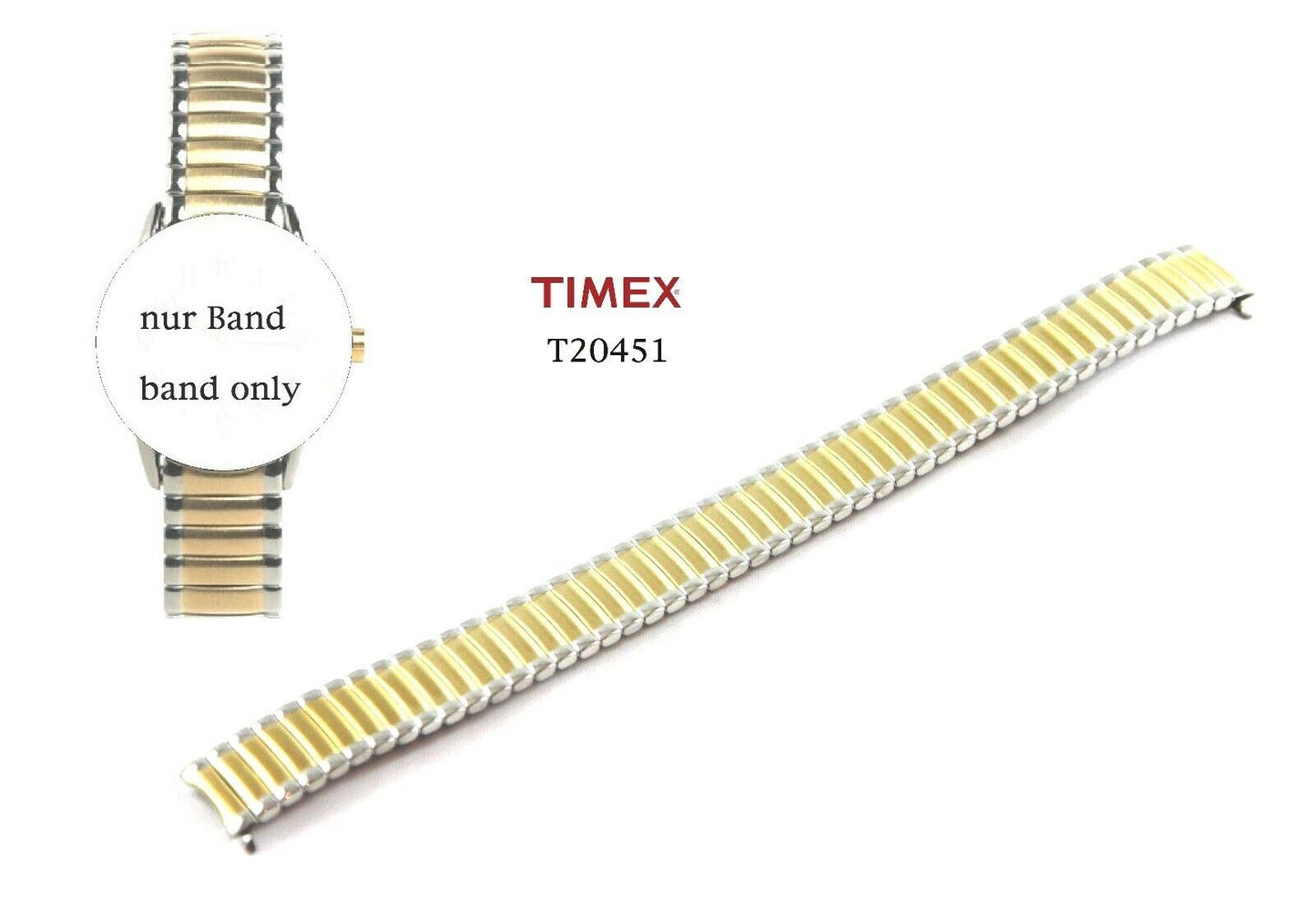Timex Ersatzarmband T20451 Easy Reader Flexband Strechband Ersatzband 12mm Flex