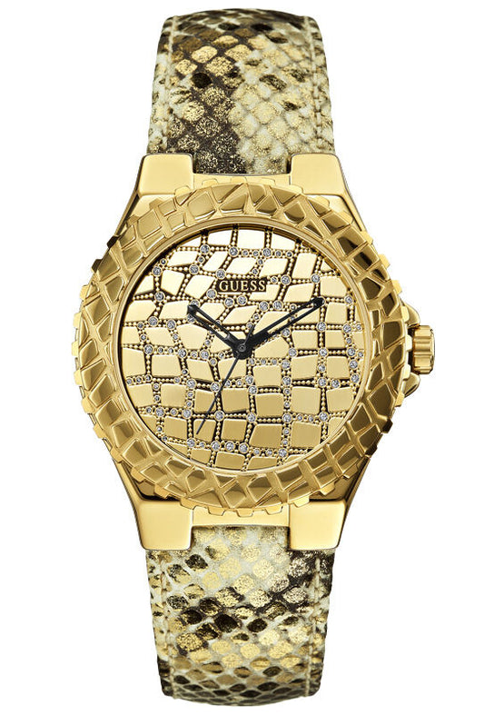 W0227L2 GUESS Damenuhr Untamed - Edelstahlgehäuse gold poliert