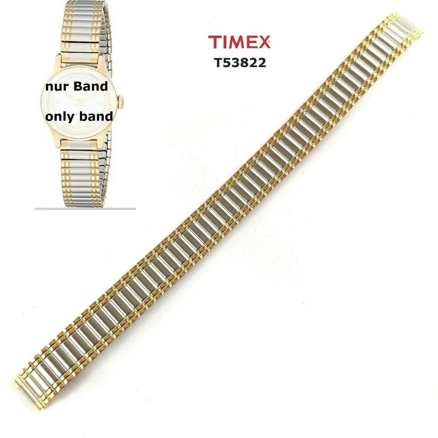 Timex Ersatzarmband für T53822 Elevated Classic Dress Damen - Flexband - 10 mm