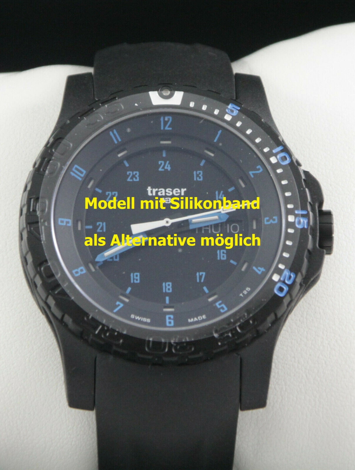 Traser H3 P66 Blue Infinity Herrenuhr Art.105545 - 45mm - 20 ATM - Textilband