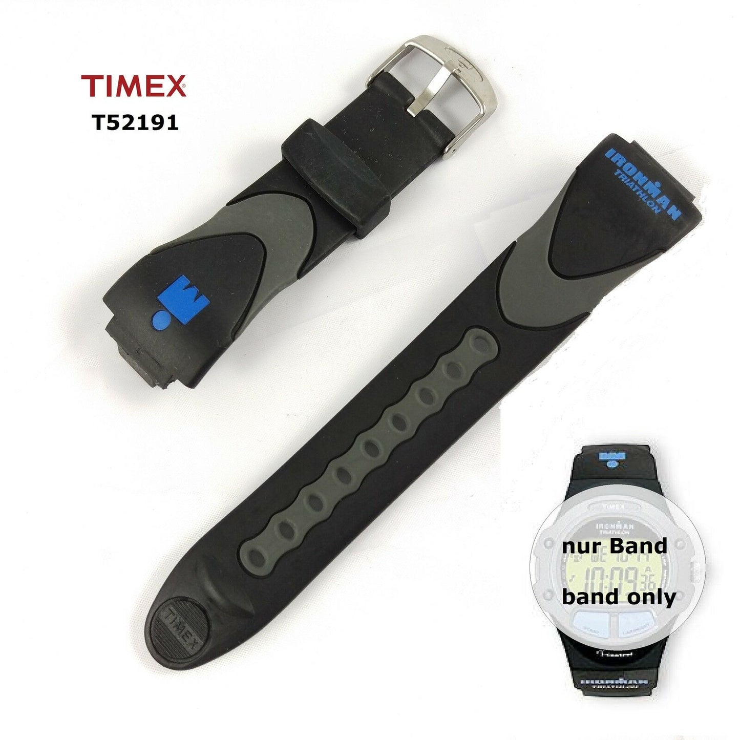 Timex Ersatzarmband T52191 Triathlon i-control 9/16/24mm - T51431 T51422 T51461