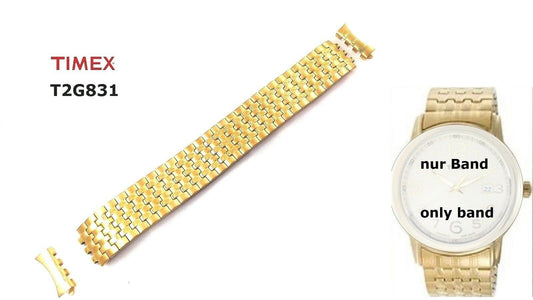 Timex Uhren Ersatzband Flexband T2G831 - LC611 - gold - 20 mm - mit Adapter