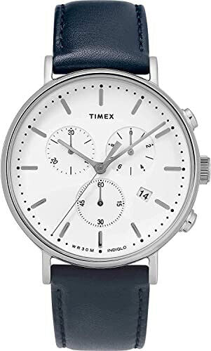 TIMEX Fairfield TW2T32500 Chronograph Herren - Edelstahl - Lederband - ⌀41mm