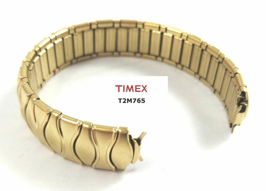 Timex Ersatzarmband T2M765 Classic Round Damen 18mm Flexband mattgold Ersatzband