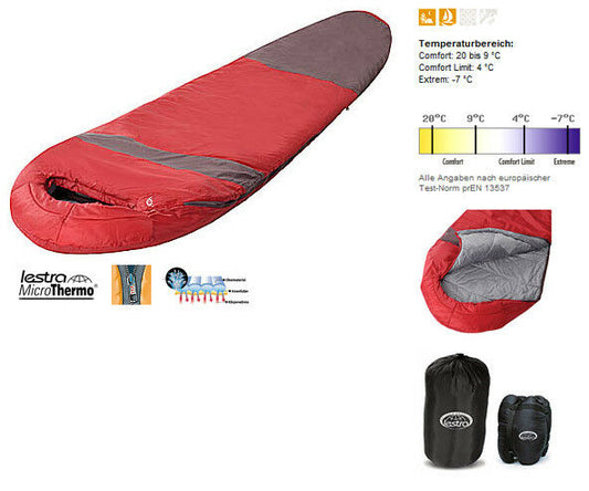 lestra Missouri Schlafsack TREKKING Mumienschlafsack Innenmaterial lederähnlich