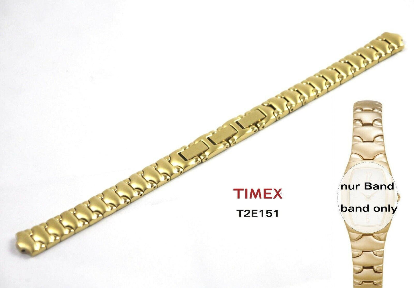 Timex Ersatzarmband T2E151 Russian Line Ersatzband Edelstahl 12mm T2E131 T2D201