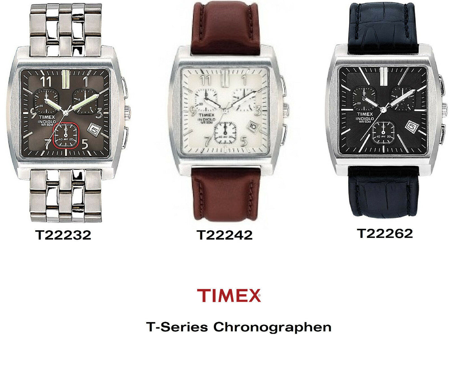 Timex Ersatzarmband T22262 T-Series Chronograph Ersatzband 22mm - T22242 T22232