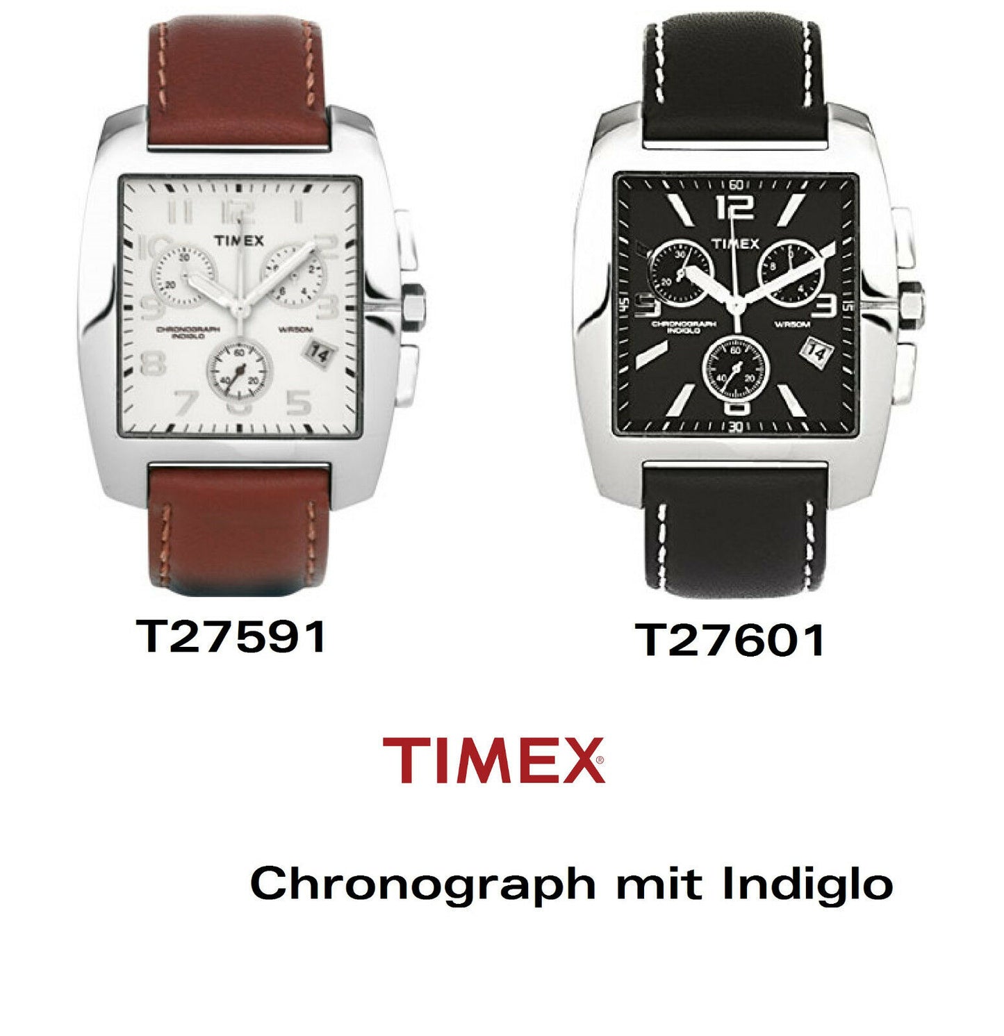Timex Ersatzarmband T27601 Chronograph Indiglo - 20mm universal Ersatzband Leder