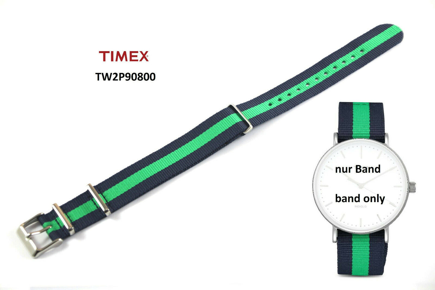 Timex Ersatzarmband TW2P90800 - Textilband - für Timex Weekender Modelle 20mm