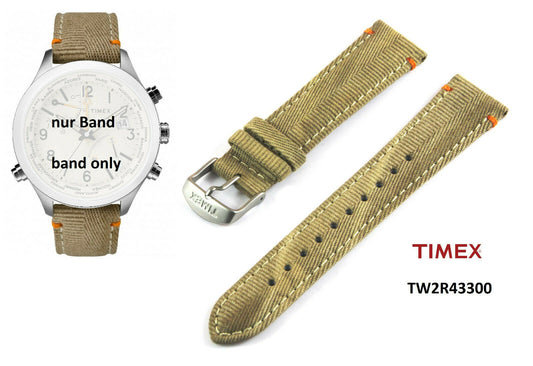 Timex Ersatzarmband TW2R43300 Waterbury World Time - 20mm universal Leder/Textil