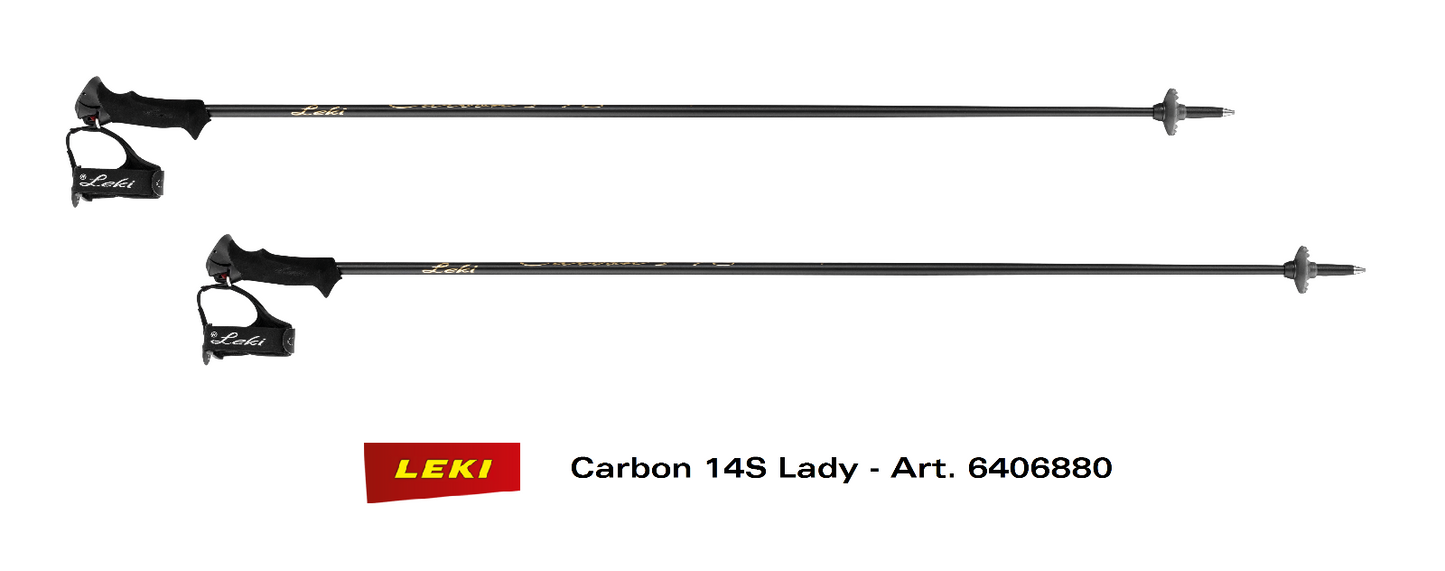 LEKI Carbon 14 S Lady Skistock 6406880 Alpin Ski Stöcke - Längen von 105 - 125cm