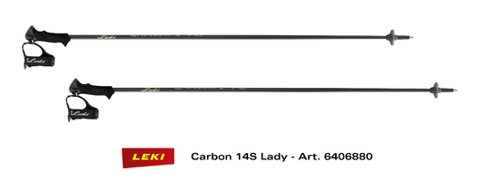 LEKI Carbon 14 S Lady Skistock 6406880 Alpin Ski Stöcke - Längen von 105 - 125cm