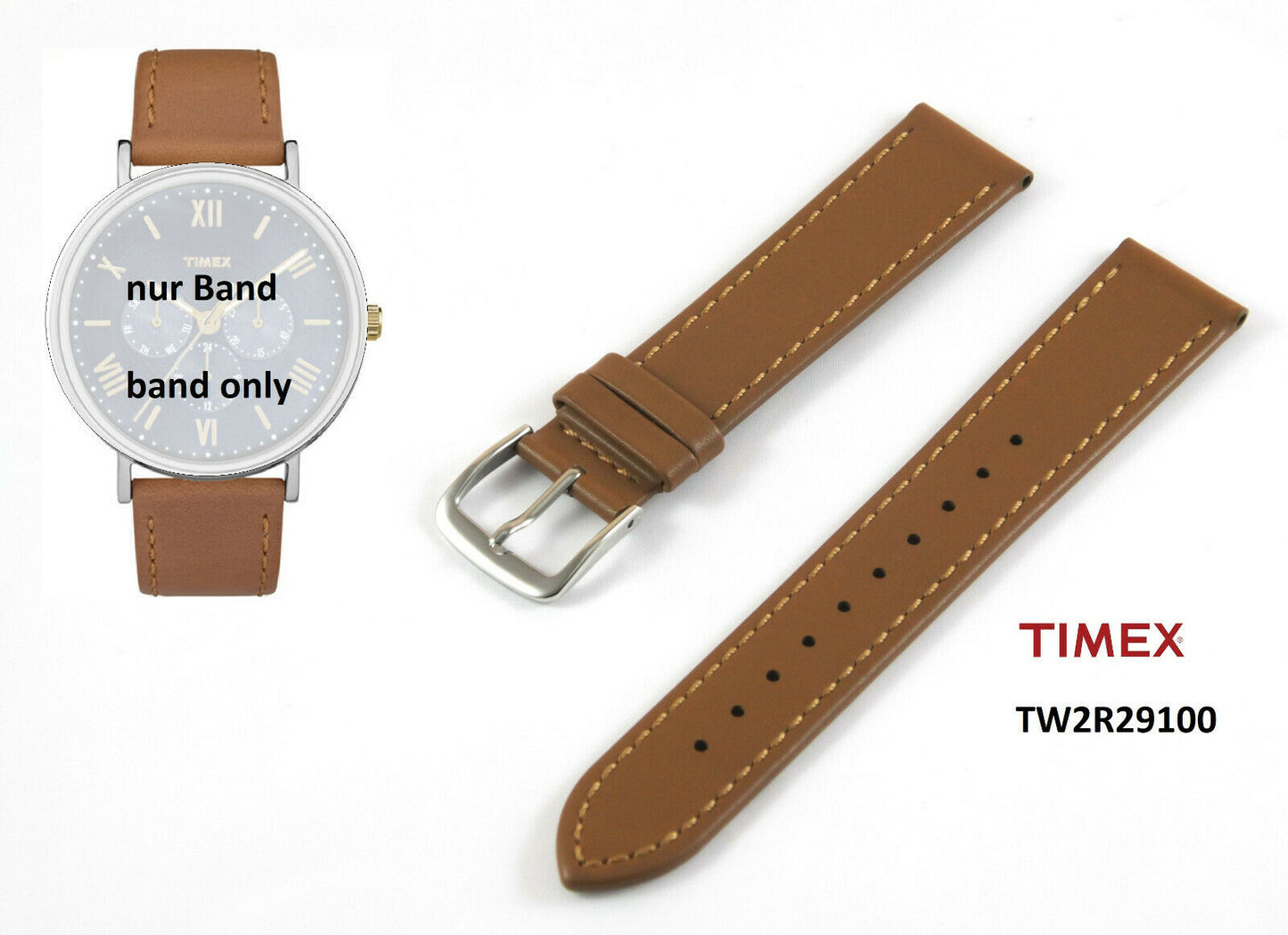 Timex Ersatzarmband TW2R29100 Multifunktion Chronograph - 20mm universal Band
