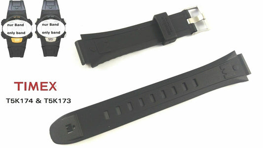 Timex Ersatzband T5K174 & T5K173 Ironman 10 lap Damen schwarz - passt T5K176