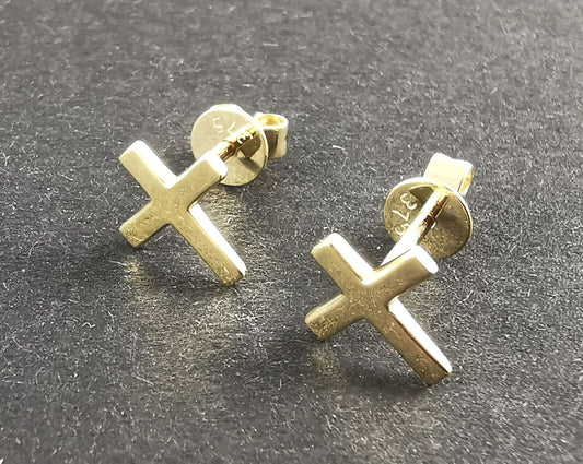 VIVA Ohrringe Gelbgold 9 kt - Gewicht 0,87 gr. - Ohrstecker Kreuz, ca. 9mm x 8mm