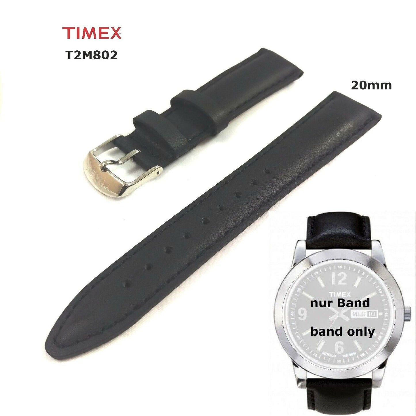 Timex Ersatzarmband T2M802 Classics Fashion - Ersatzband 20mm universal multifit