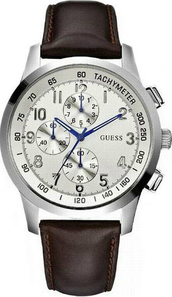 GUESS W13530G2 COASTAL Herrenuhr Lederband braun – Klausbua