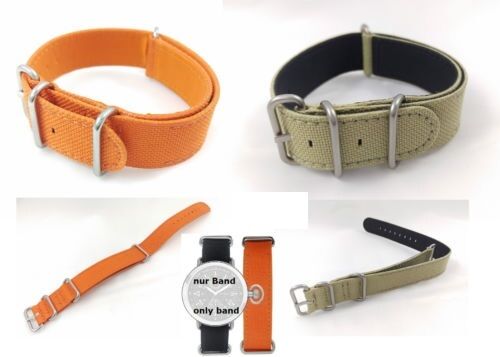 Nautica Ersatzband 10020G in orange oder 10021G in khaki - Uhrenarmband - 20 mm