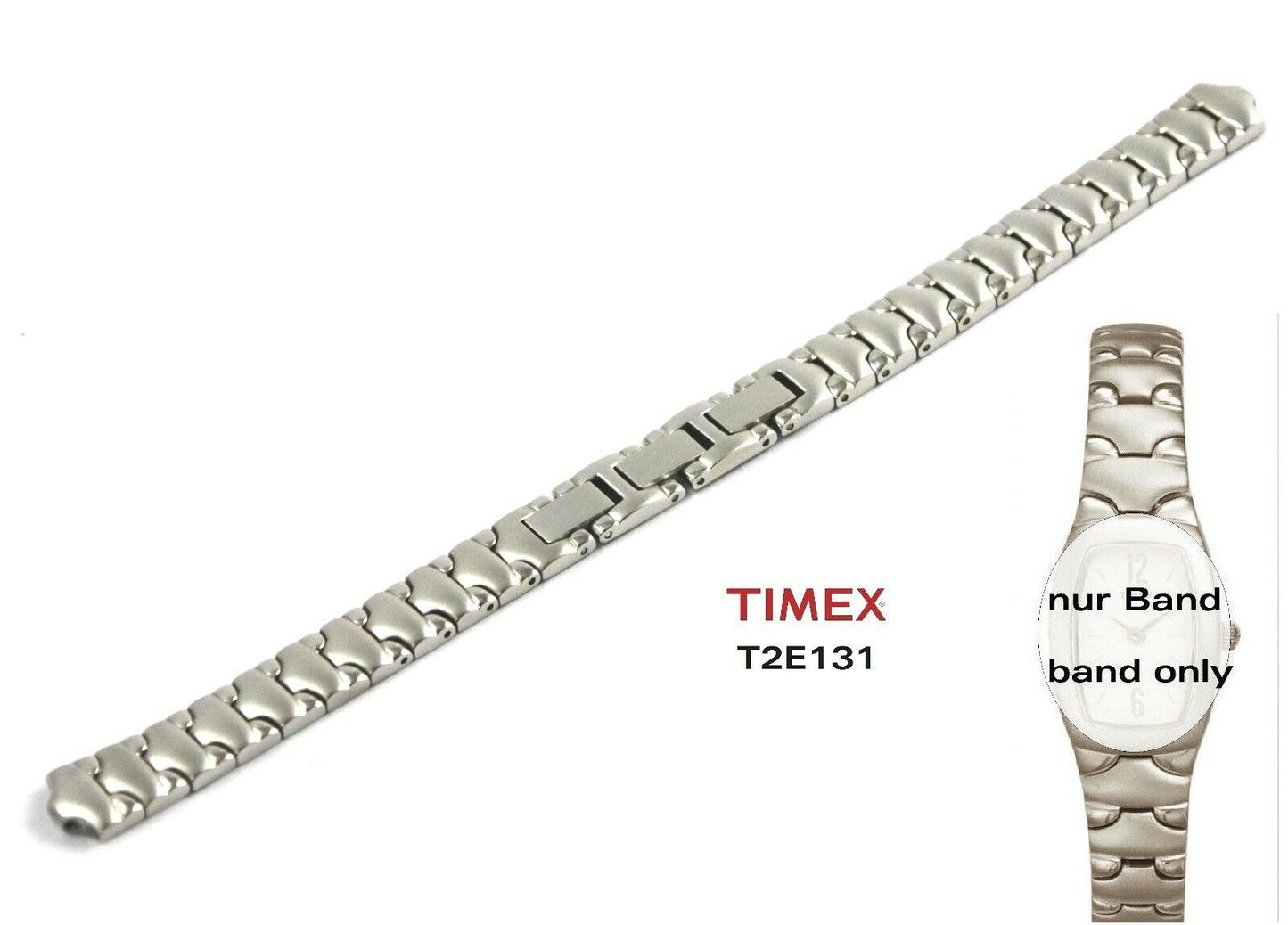 Timex Ersatzarmband T2E131 Russian Line Ersatzband Edelstahl 12mm T2E151 T2D201