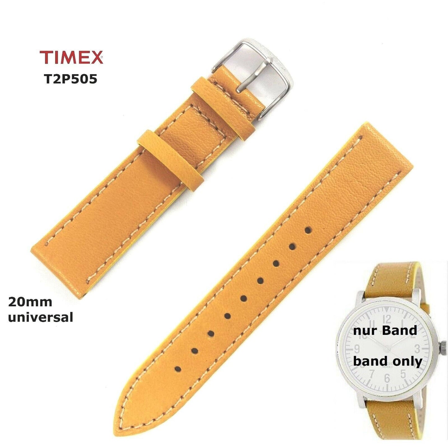 TIMEX Ersatzarmband T2P505 Originals Classic- Ersatzband Original 20mm universal
