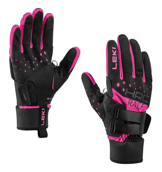 Leki HRC Race Shark - Langlauf- Walking Handschuhe - black/pink - Trigger System