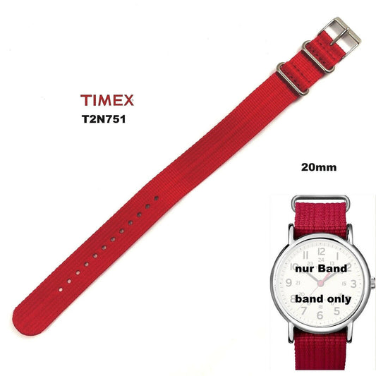 Timex Ersatzarmband für T2N751 - Textilband - für Timex Weekender Modelle 20mm