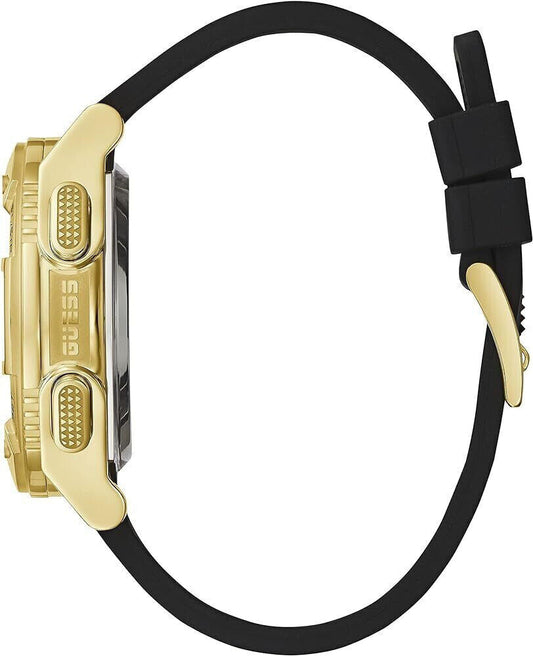 Guess Zip Digital GW0272G2 - Herrenuhr - 45mm - Silikonband - 50m - schwarz/gold