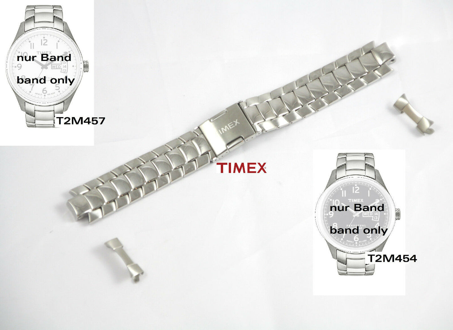 Timex Ersatzarmband T2M454 & T2M457 T-Series Ewiger Kalender - T2M453 T2M455