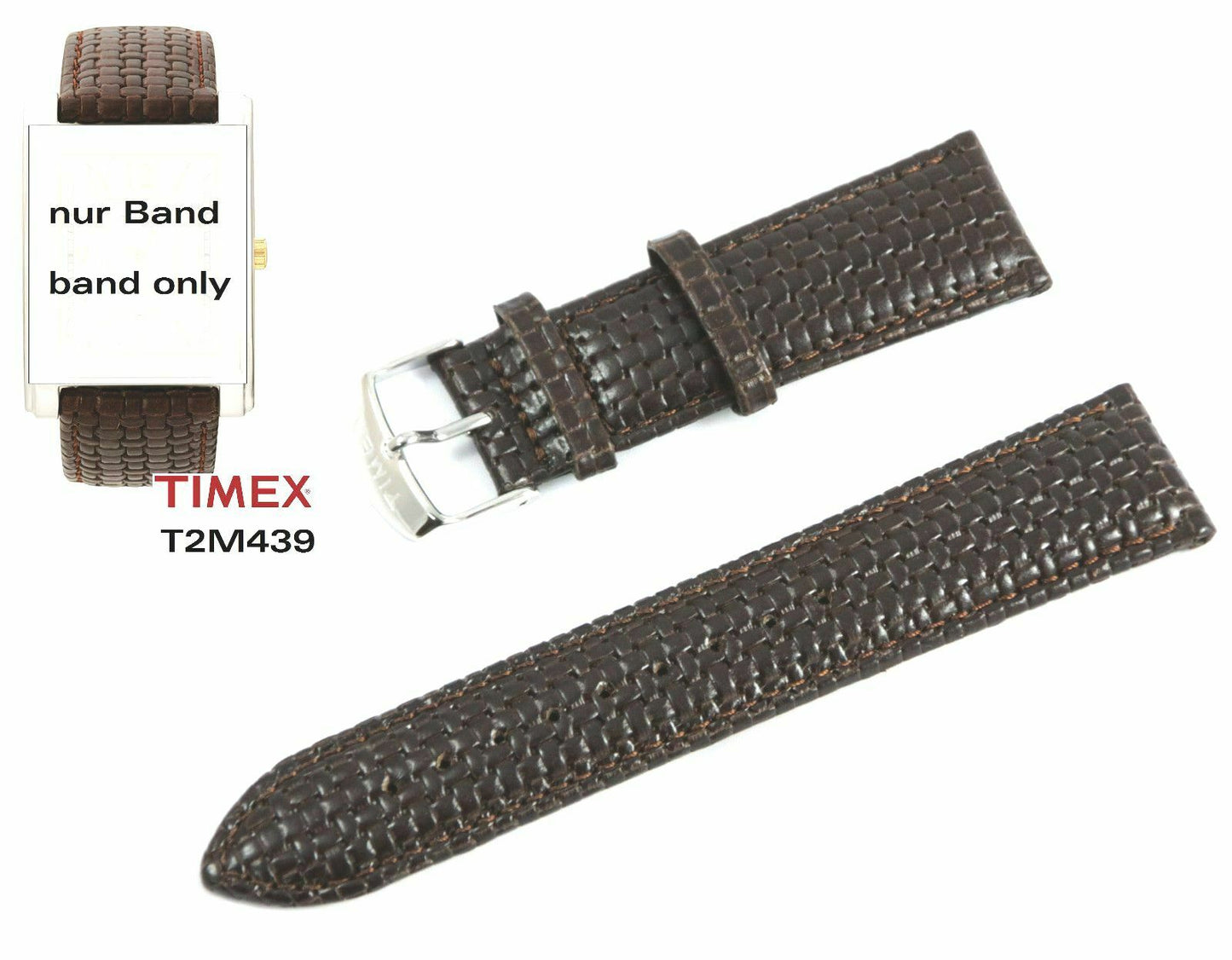 Timex Ersatzarmband T2M439 Rectangular Herren - Ersatzband 22mm - T2M436 T2M438