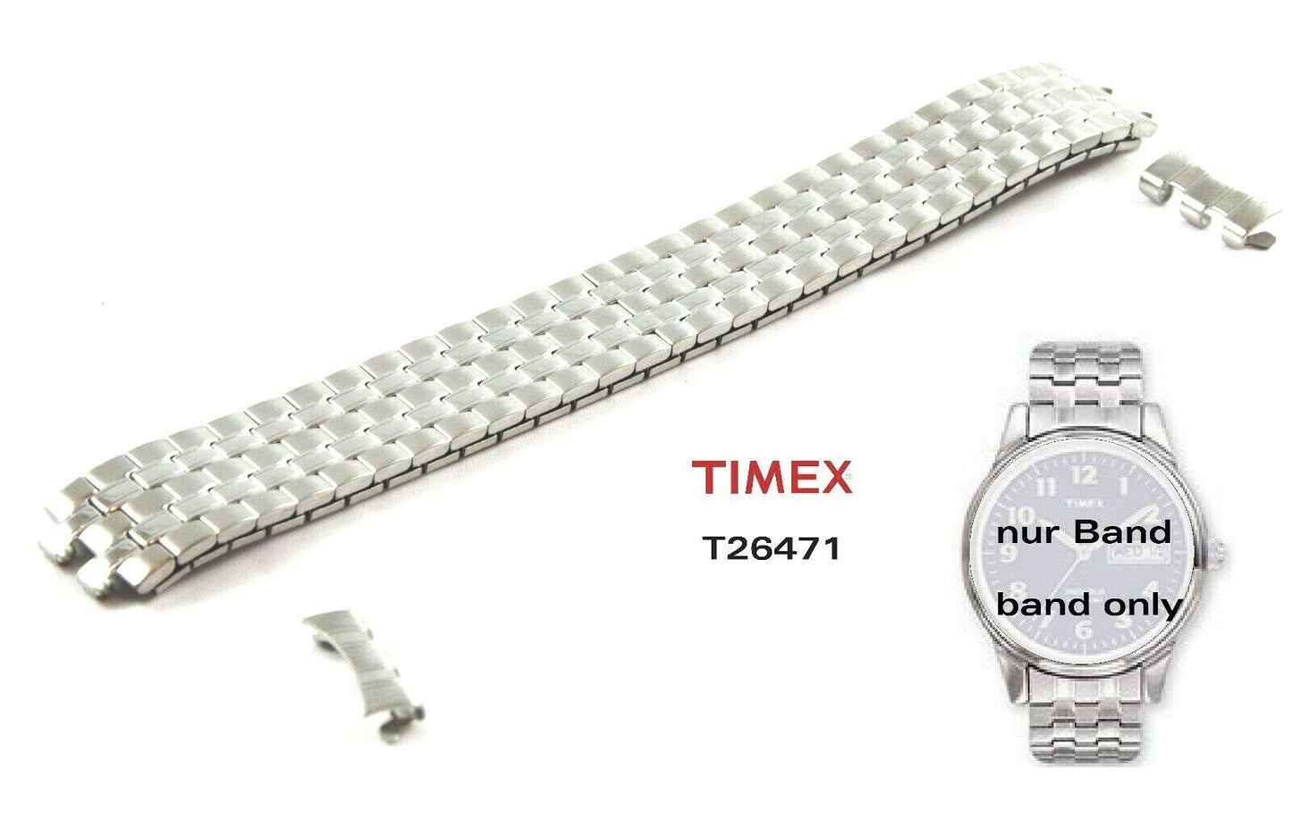 Timex Ersatzarmband T26471 Flexband Strechband Elevated Classics 16mm Ersatzband