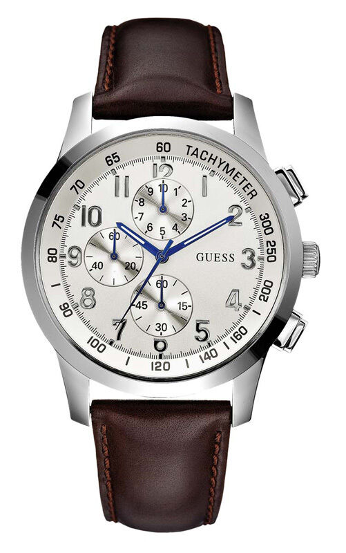 GUESS W13530G2 COASTAL Herrenuhr Lederband braun