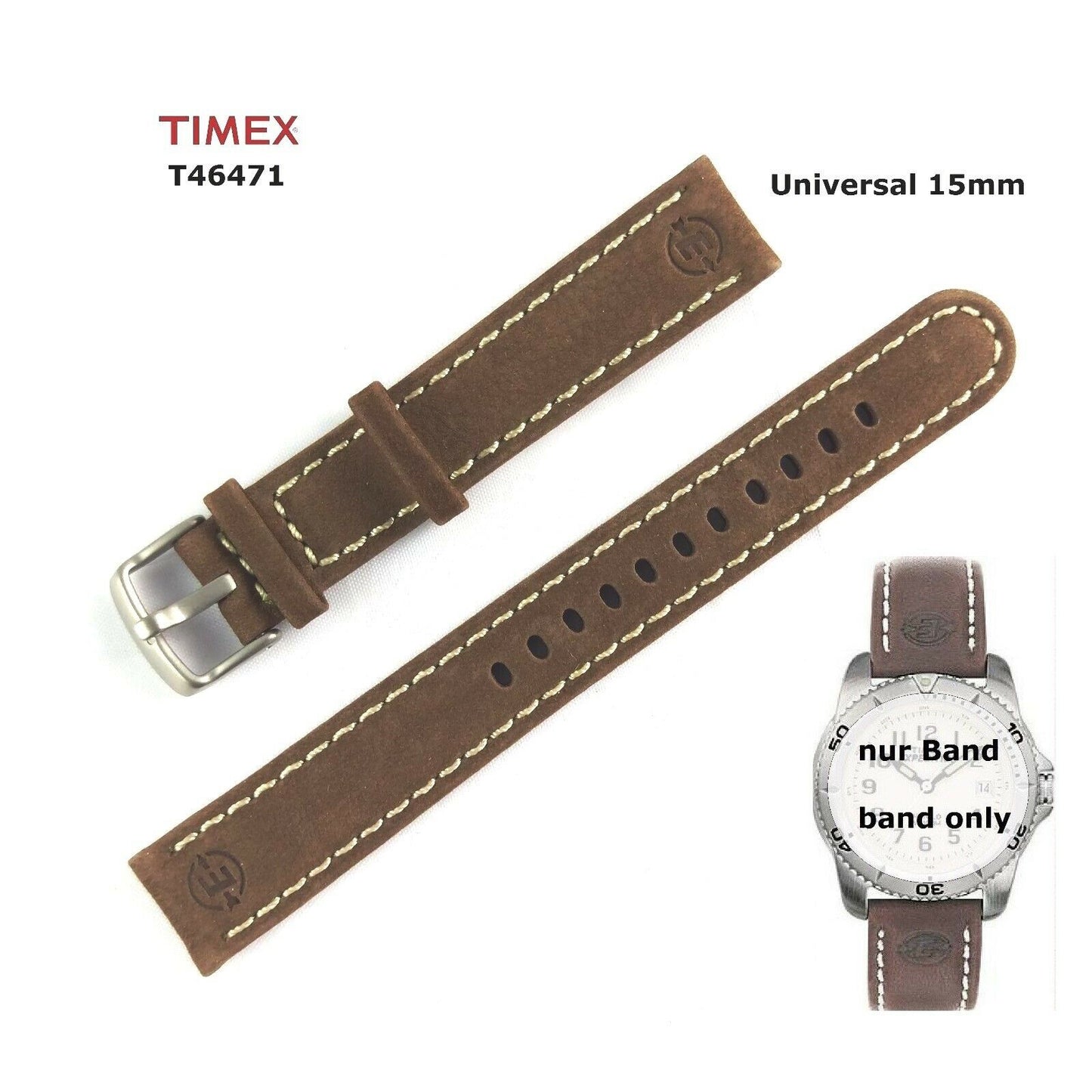 TIMEX Ersatzarmband T46471 EXPEDITION Traditional - 15mm Ersatzband passt T46461