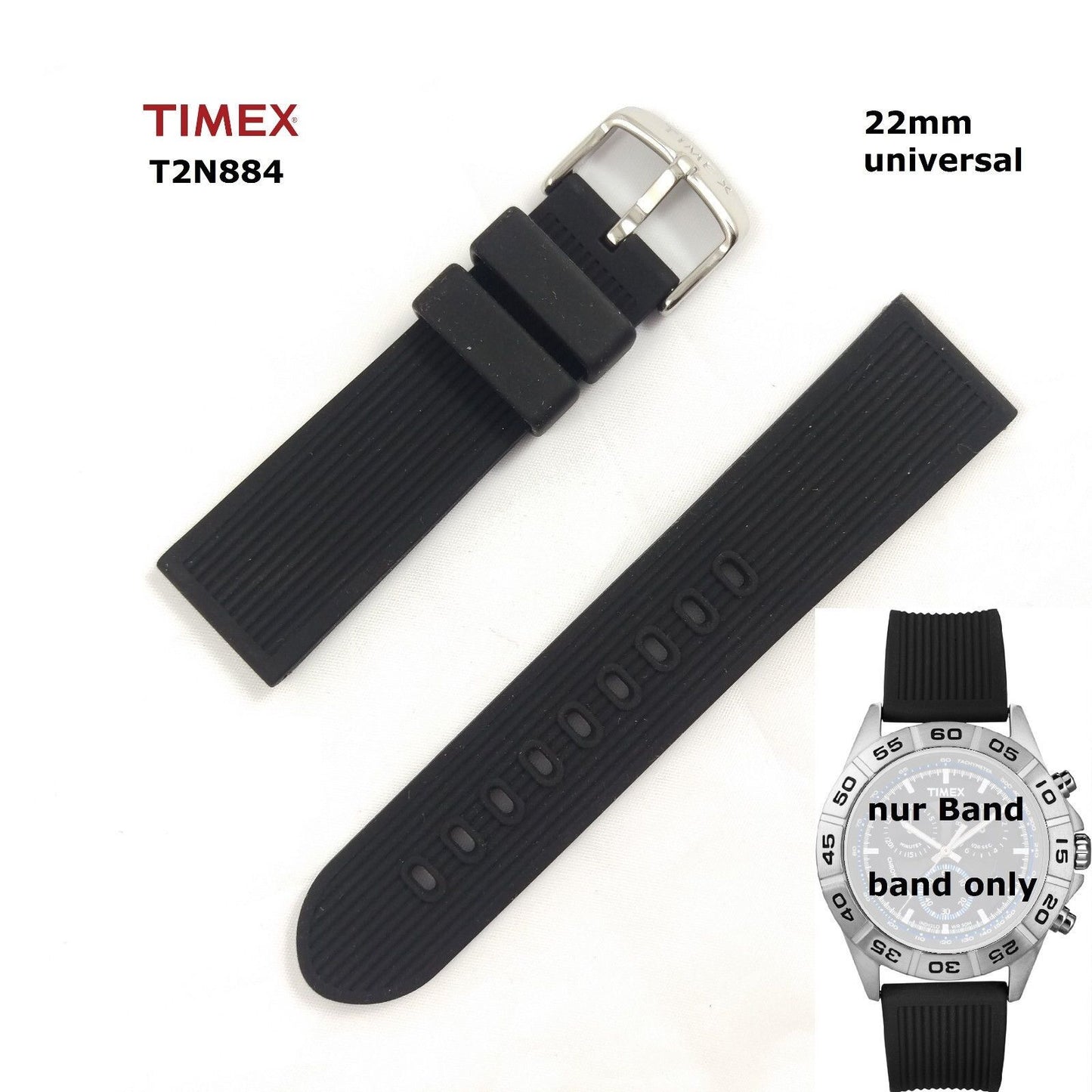 TIMEX Ersatzarmband T2N884 Sport Chronograph Classic - 22mm universal Ersatzband